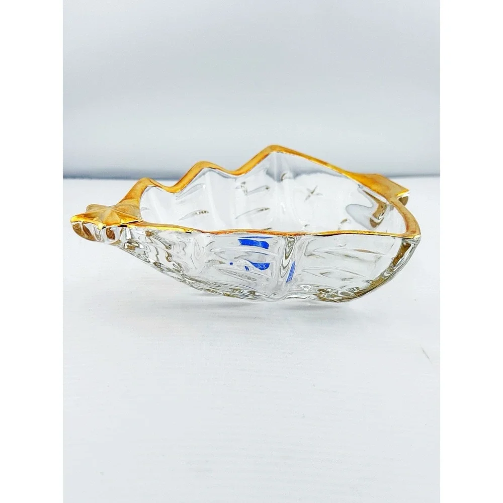 Vintage Studio Nova Yuletide Spirit Gold Sweet Candy Dish Made In Japan